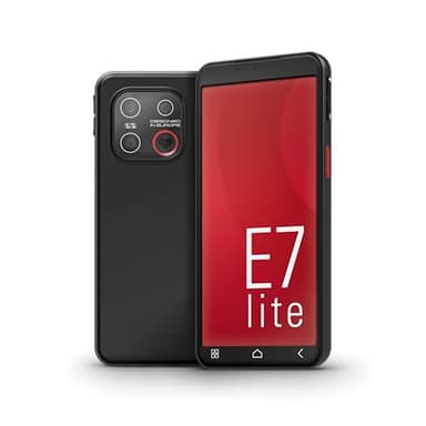emporiaSMART.7lite Senioren-Smartphone ohne Vertrag, Android 16 Handy mit Notruftaste, 5,45" Touchdisplay, NFC, Fingerabdrucksensor, Hörgerätekompatibel, Großes Display, Einfache Bedienung, Schwarz