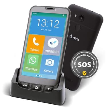 Olympia NEO Mini+ Seniorenhandy | 5" Senioren Smartphone mit Notruftaste